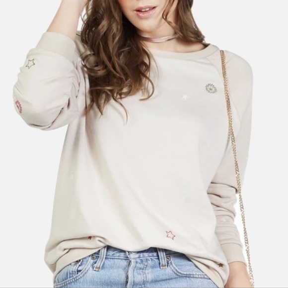 NWT Lauren Moshi Bandana Embroidered sweatshirt